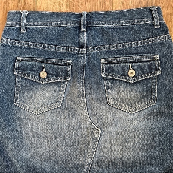 Vintage 90s Classic Jean Mini Skirt Size 27 - Picture 3 of 7